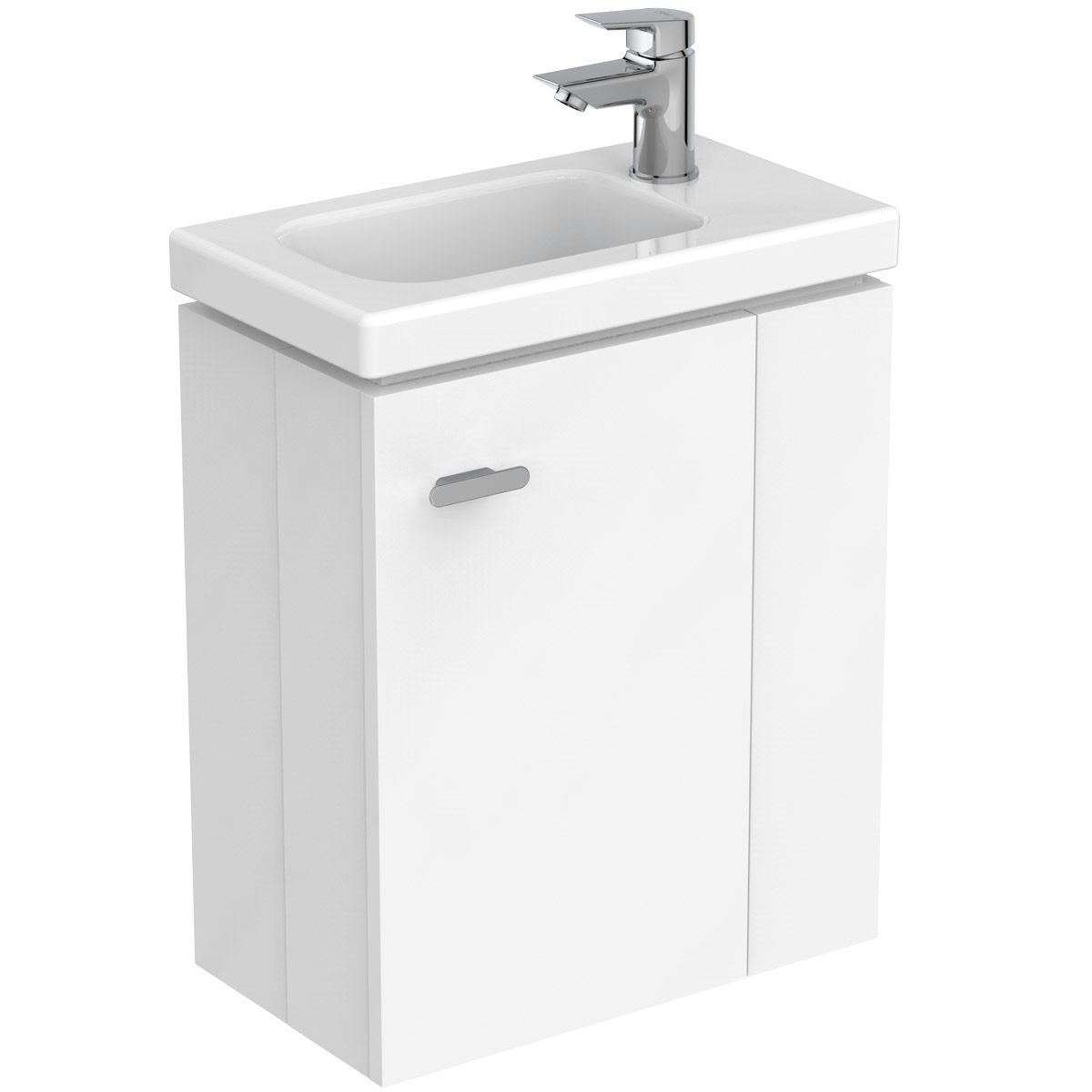 Ideal Standard Concept Space white right handed wall hung vanity unit and basin 450mm