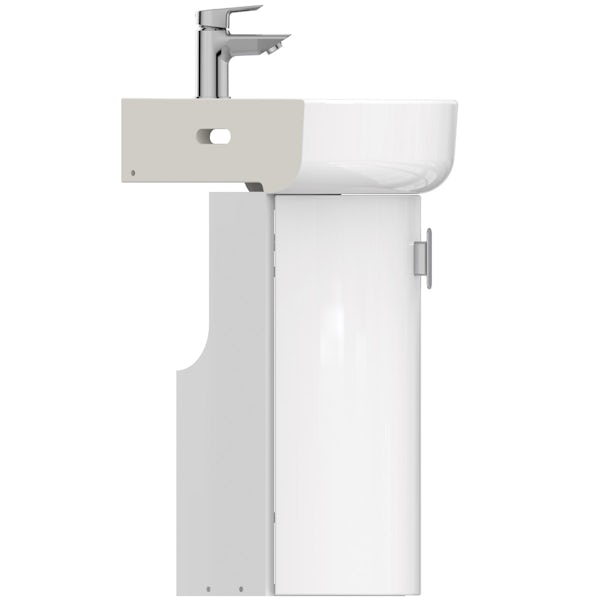 Ideal Standard Concept Space white wall corner basin unit