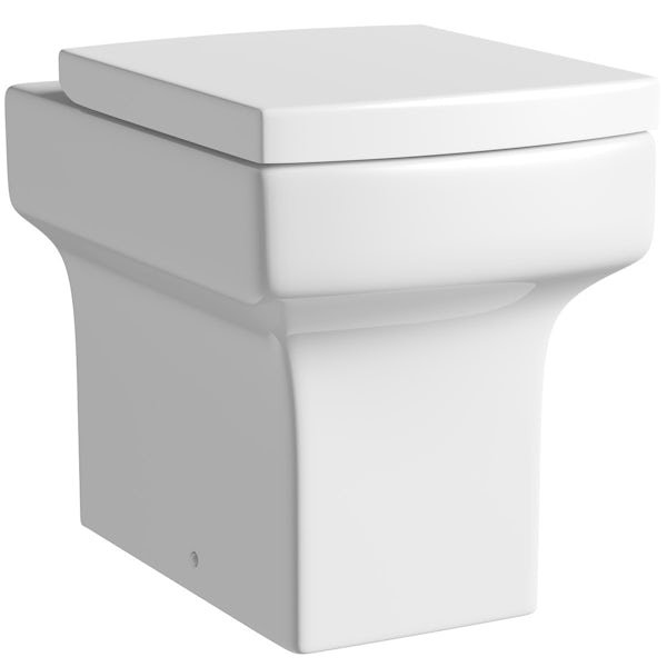 Wye back to wall toilet and full pedestal basin suite