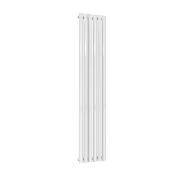 Reina Neval white single vertical aluminium designer radiator
