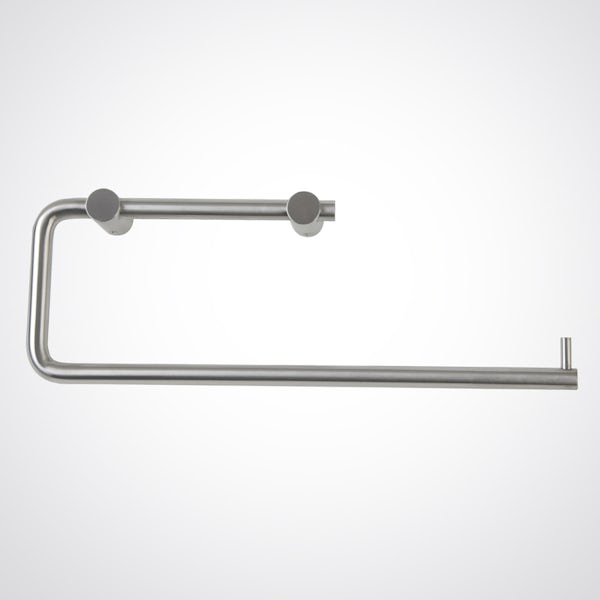 Dolphin commercial satin stainless steel square double toilet roll holder