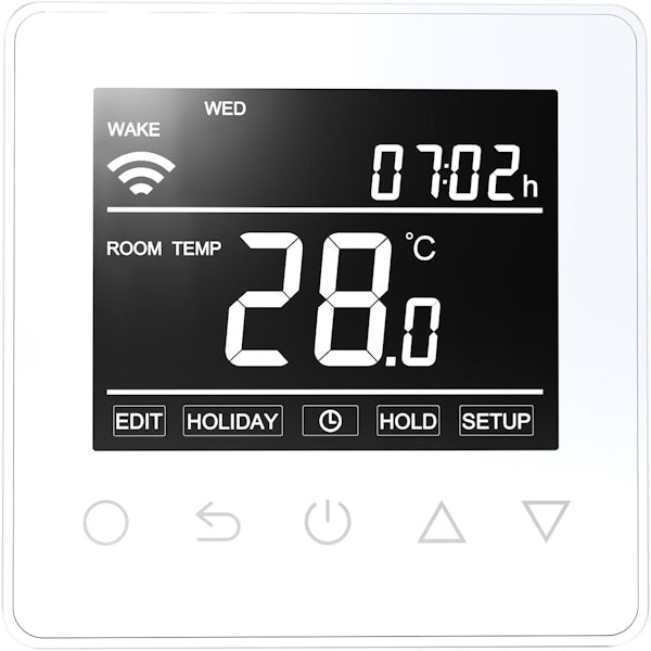 Heat Mat WiFi touch button white underfloor heating thermostat