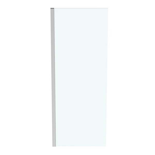 Ideal Standard i.life 800mm wet room panel with Idealclean glass and 1000mm bracing bracket in bright silver