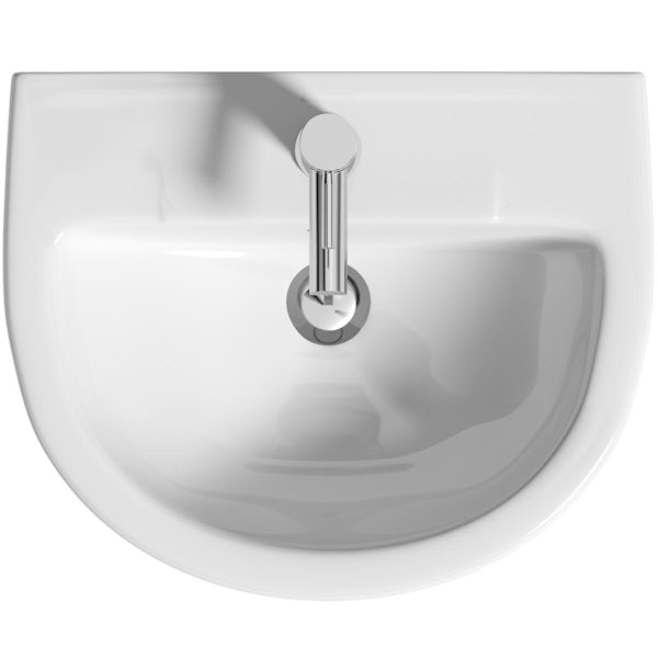 Orchard Eden II 510 semi pedestal basin with 1 tap hole