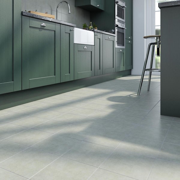 Calcolo Toledo light grey matt wall and floor tile 200mm x 200mm