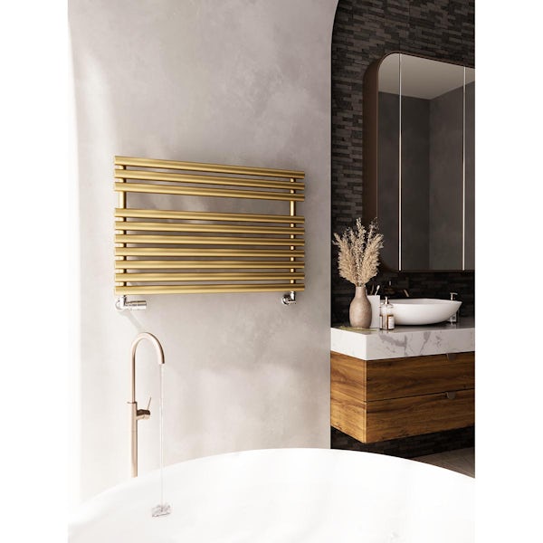 Terma Rolo Towel brass heated towel rail