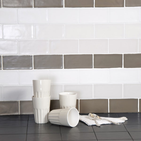 Annecy ivory matt wall tile 75mm x 150mm