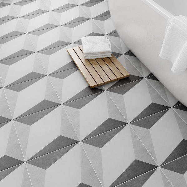 British Ceramic Tile Geometric feature floor tile 331mm x 331mm