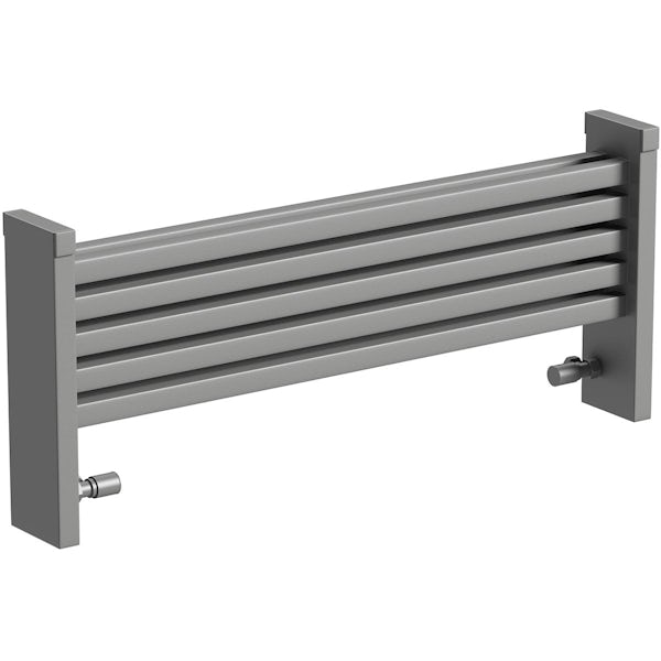 The Heating Co. Nova Scotia textured grey aluminium radiator