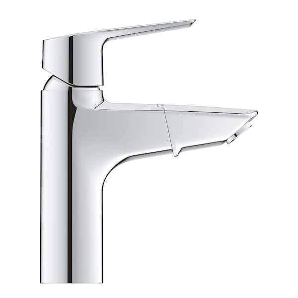 Grohe Start single lever pull out spout basin mixer tap M-size with push open waste