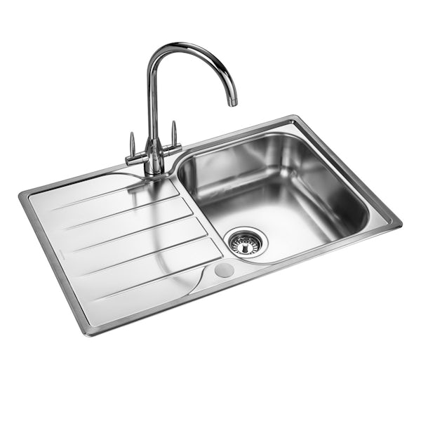 Rangemaster Michigan 1.0 bowl reversible kitchen sink