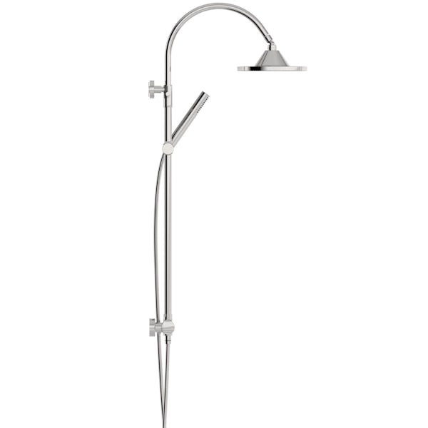Mode Cool Touch round thermostatic exposed mixer shower with LED shower head