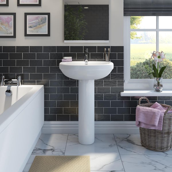 Orchard Eden II 560 full pedestal basin with 1 tap hole