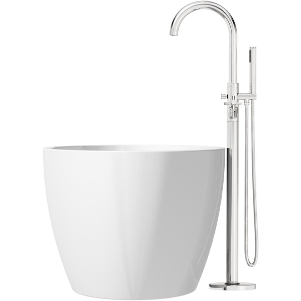 Mode freestanding contemporary bath with freestanding bath tap 1700 x 770