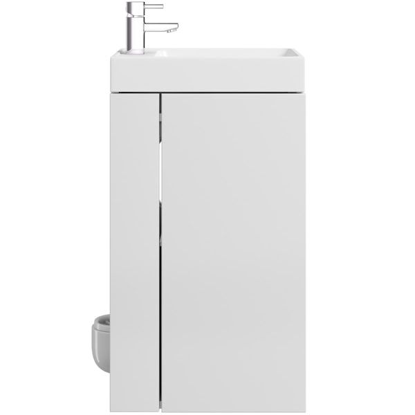 Orchard Compact white vanity unit with toilet roll holder & brush