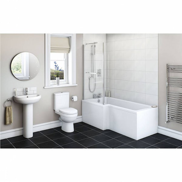 Energy Bathroom Set with Boston 1500 x 850 Shower Bath Suite LH