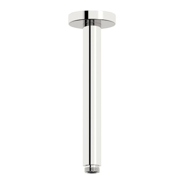 Mode Touch digital thermostatic shower set with round ceiling arm and bath filler waste