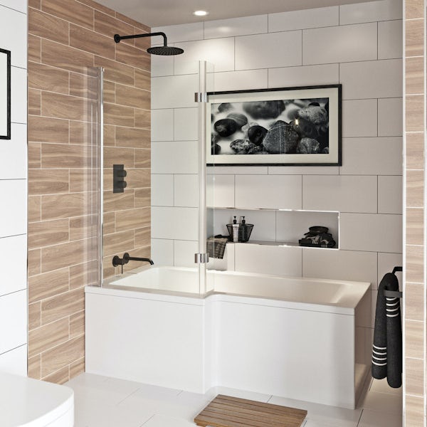RAK Series 600 and Mode complete left handed shower bath suite