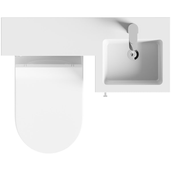 Orchard MySpace white right handed combination with Eden contemporary back to wall toilet
