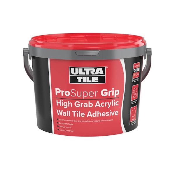 Ultra ProSuper Grip mould resistant acrylic wall and floor tile adhesive 15kg