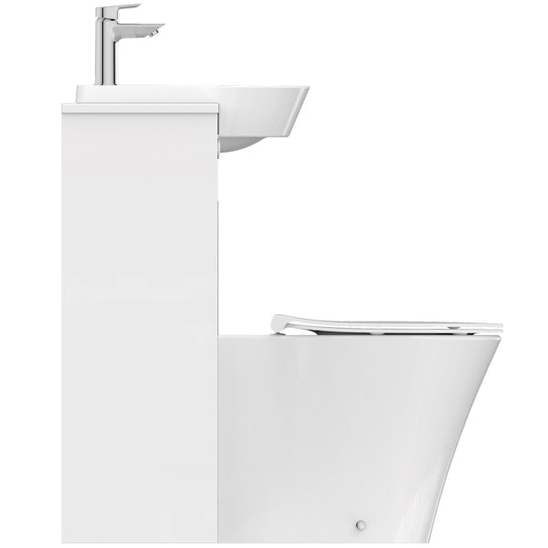 Ideal Standard Concept Air white gloss 1200 combination unit with toilet and seat