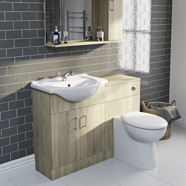 Eden oak 1140 combination with Clarity back to wall toilet