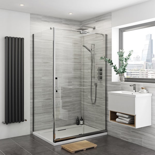 Mode Carter complete suite with bath,  enclosure, tray, shower and taps 1200 x 800