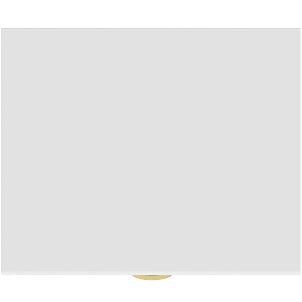 Orchard Dulwich matt white storage unit 800 x 400mm - brushed brass