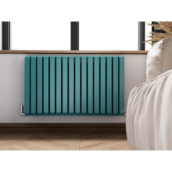 Terma Warp-Room horizontal matt teal radiator