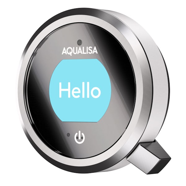 Aqualisa Q concealed digital shower standard with slider rail and ceiling arm