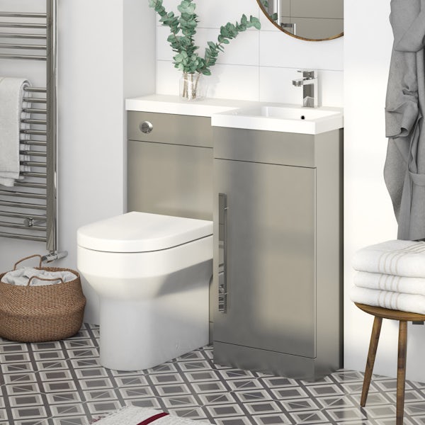 Orchard MySpace slate matt grey right handed combination unit including concealed cistern