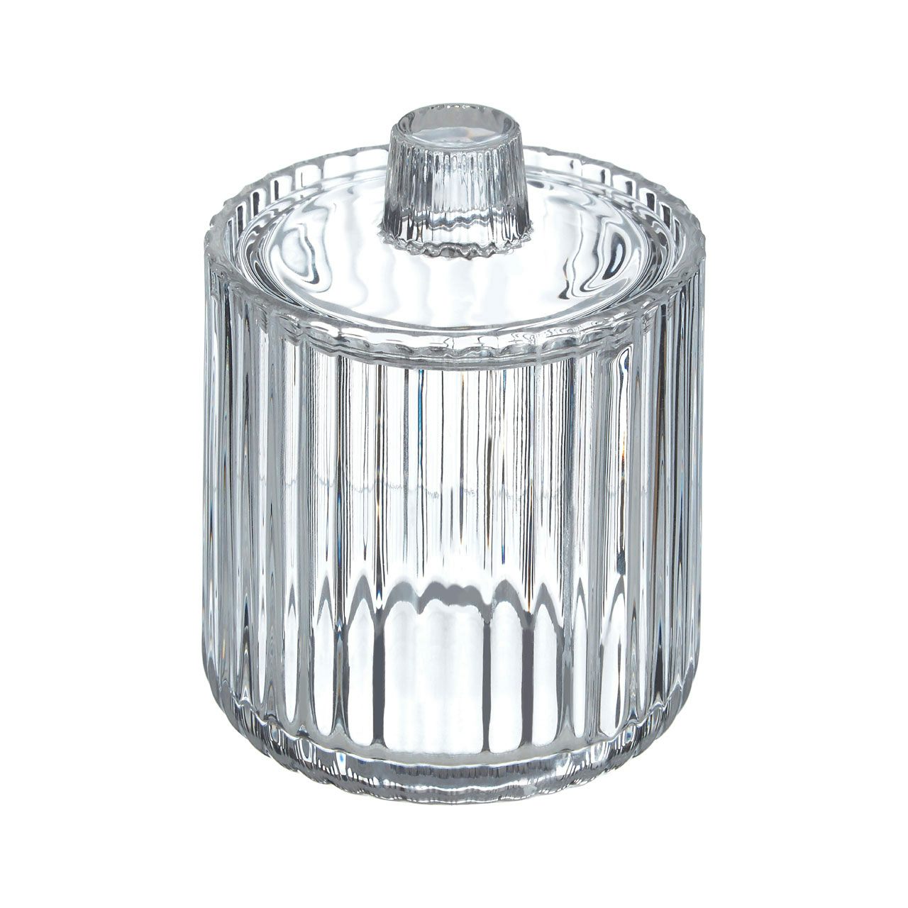 Accents Brittany clear ribbed glass storage jar