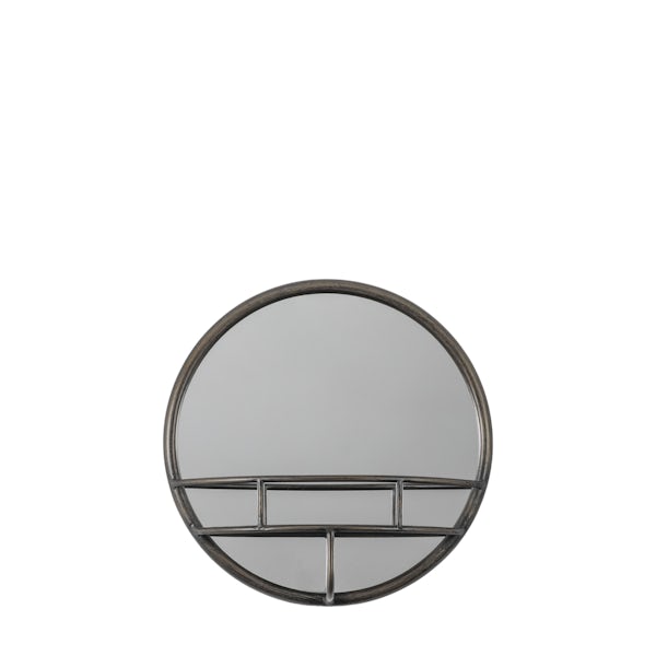 Accents Milton round mirror in black 400 x 400mm