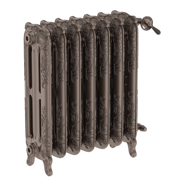 Oxford russet freestanding cast iron radiator 710 x 606