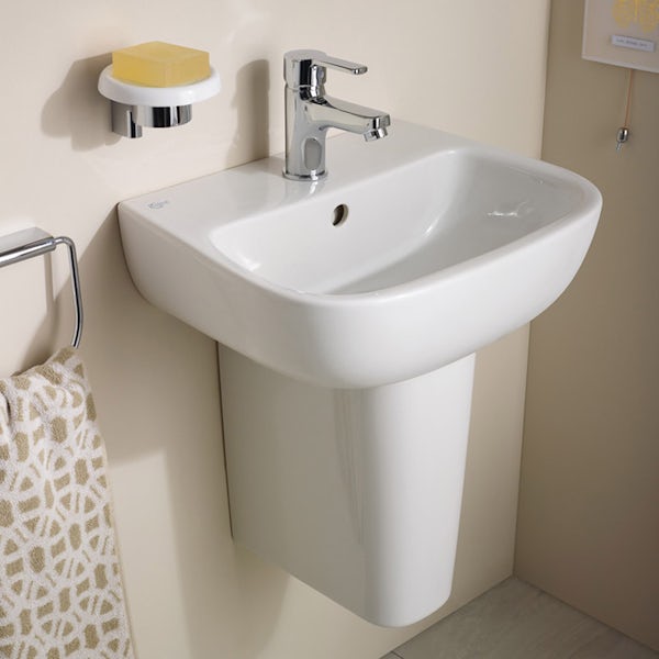 Ideal Standard Studio Echo 1 tap hole semi pedestal basin 450mm