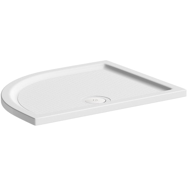 Orchard anti-slip right handed offset quadrant stone shower tray