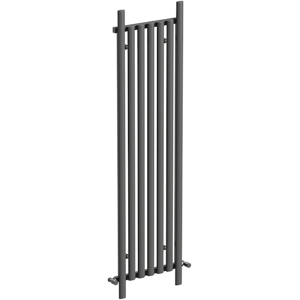 The Heating Co. Brunswick vertical textured grey 1775 x 470 aluminium radiator