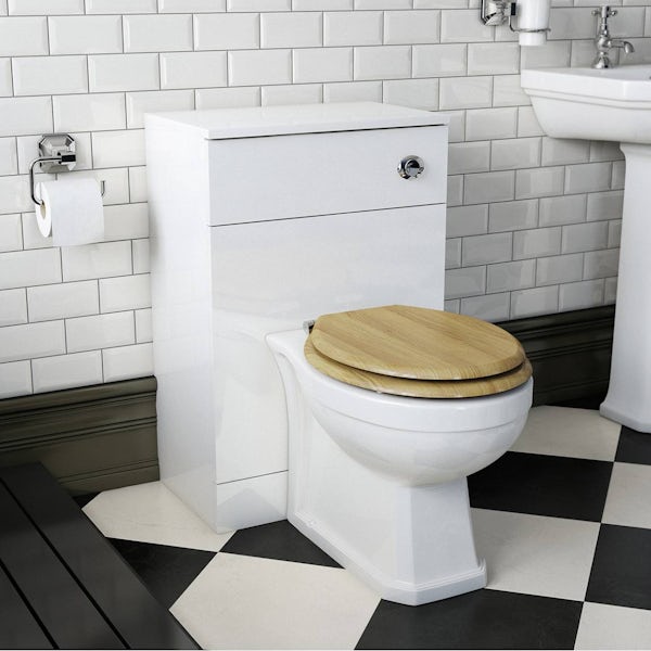 Regency Back to Wall Toilet inc Luxury Solid Oak Seat and Unit