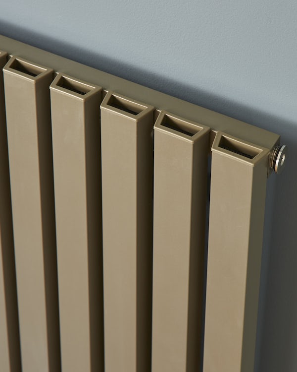 Vogue Hamilton vertical matt bronze single aluminium radiator