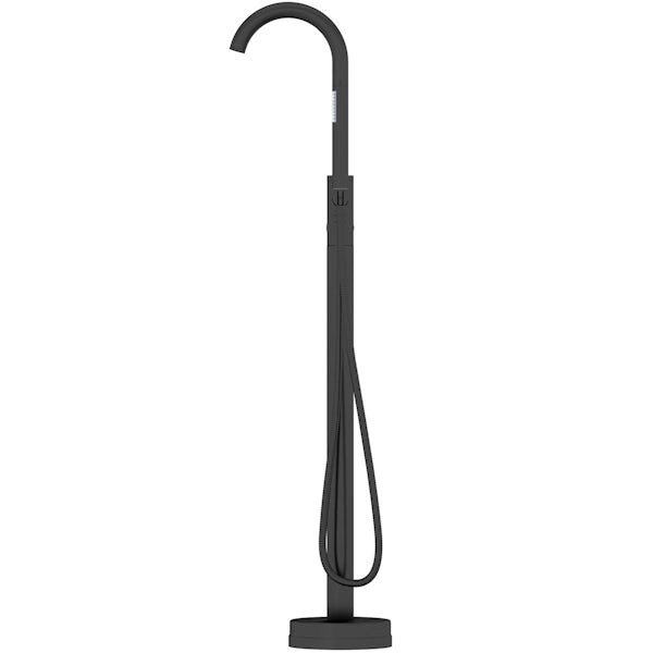 Orchard Eden black basin and freestanding bath shower mixer tap pack