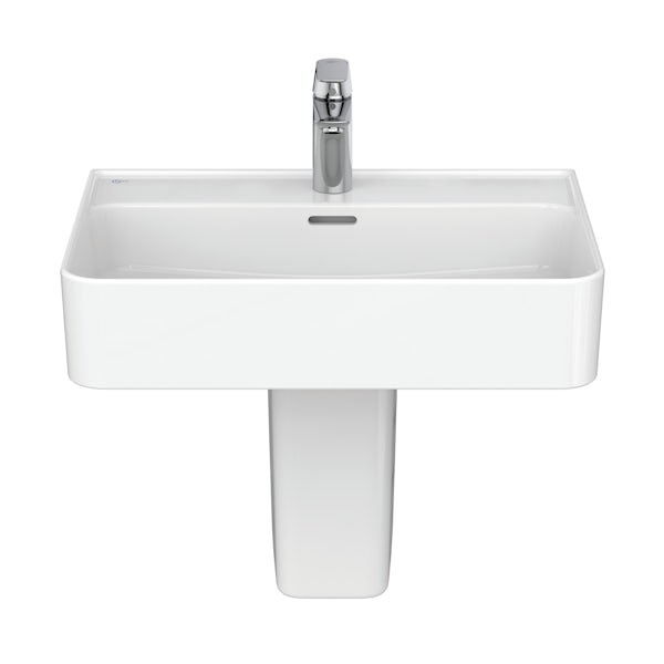 Ideal Standard Strada II 1 tap hole semi pedestal basin 600mm