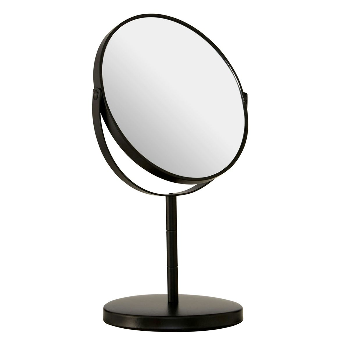 Accents Black large freestanding vanity mirror with 2x magnification