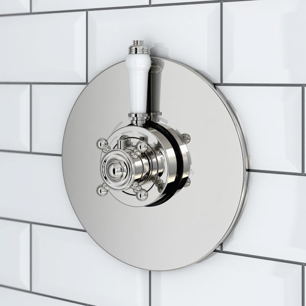 Dulwich Concentric Thermostatic Valve & Ceiling Shower Set
