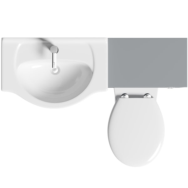 Orchard Elsdon stone grey 1155mm combination with Clarity back to wall toilet and seat