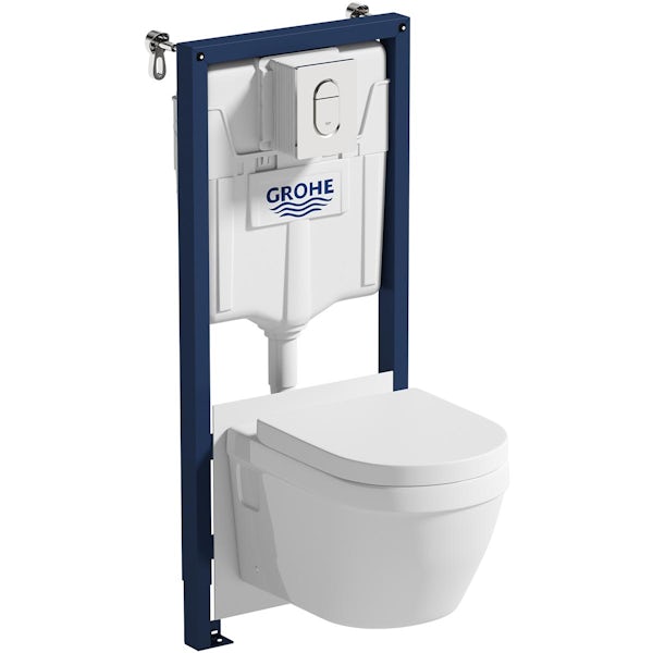 Grohe Rapid SL 5-in-1 1.13m set for wc, Euro Ceramic toilet