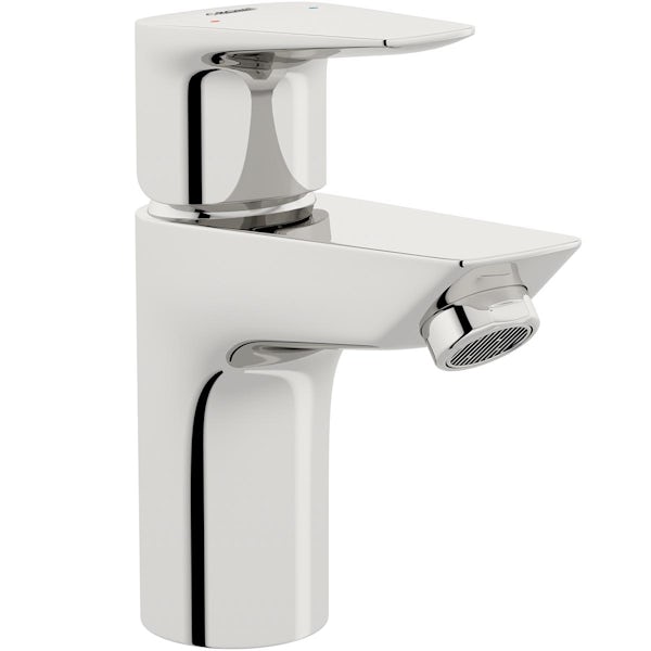 Grohe BauEdge basin mixer tap s-size with push open waste