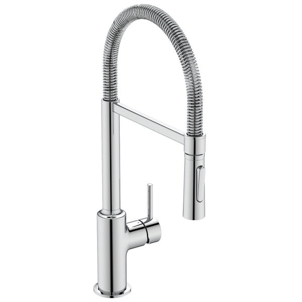 Ideal Standard Ceralook single lever semi-pro kitchen mixer tap with 2 function spout in chrome