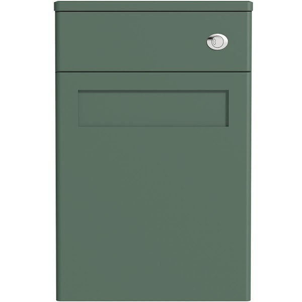 The Bath Co. Aylesford nordic green back to wall unit 570mm