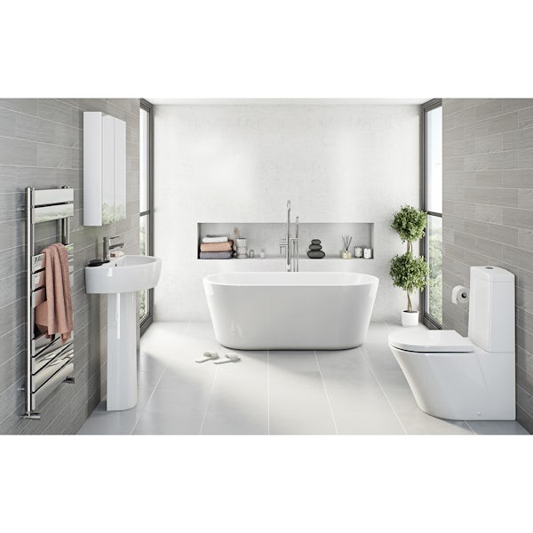 Mode Tate luxury bathroom suite with freestanding bath