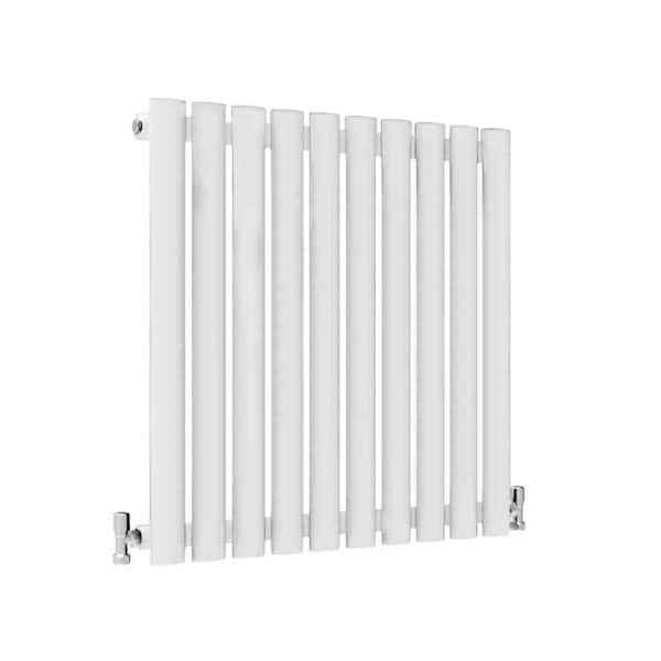 The Heating Co. Athena white single horizontal oval radiator